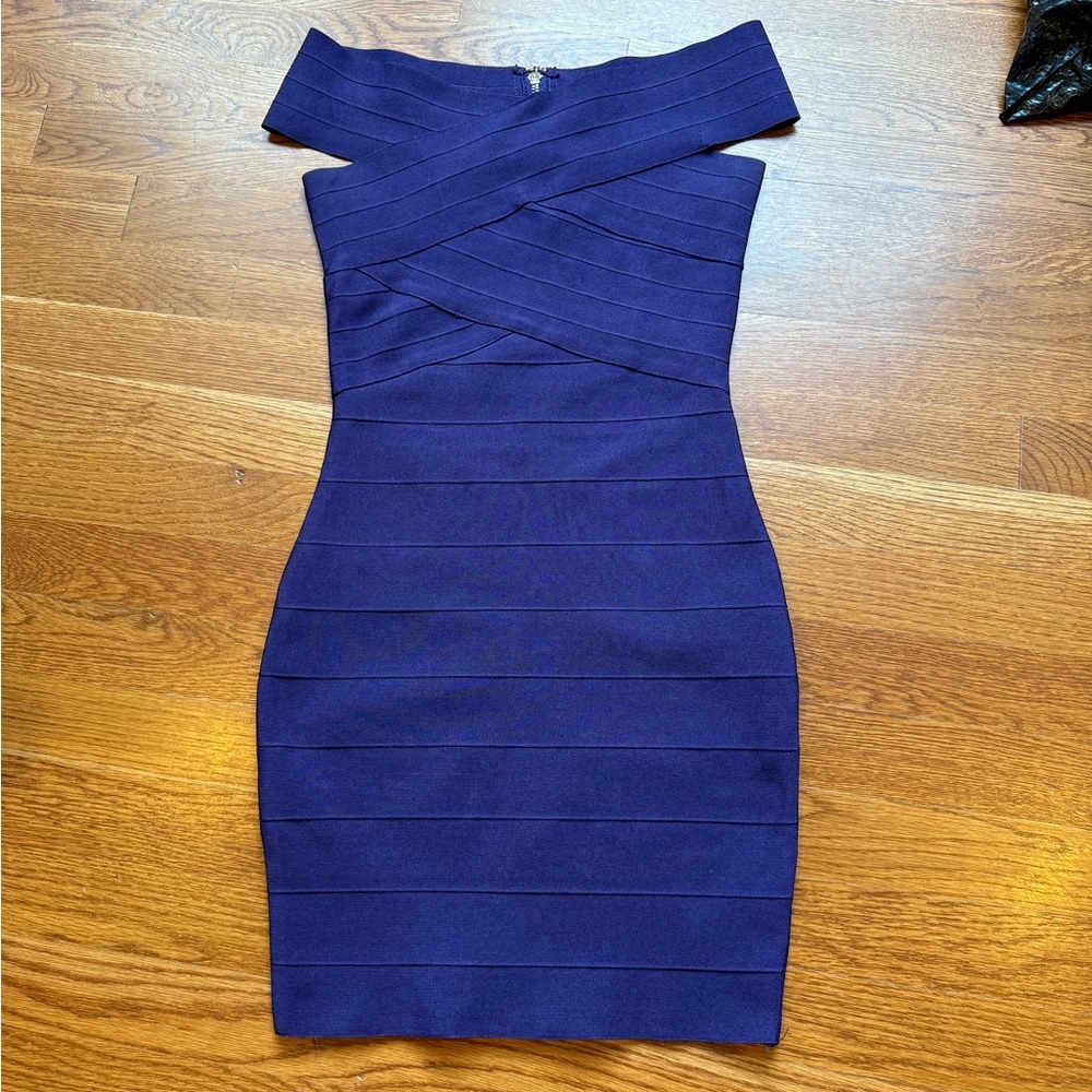 Purple Bandage Bodycon Dress Size X-Small Sleeveless